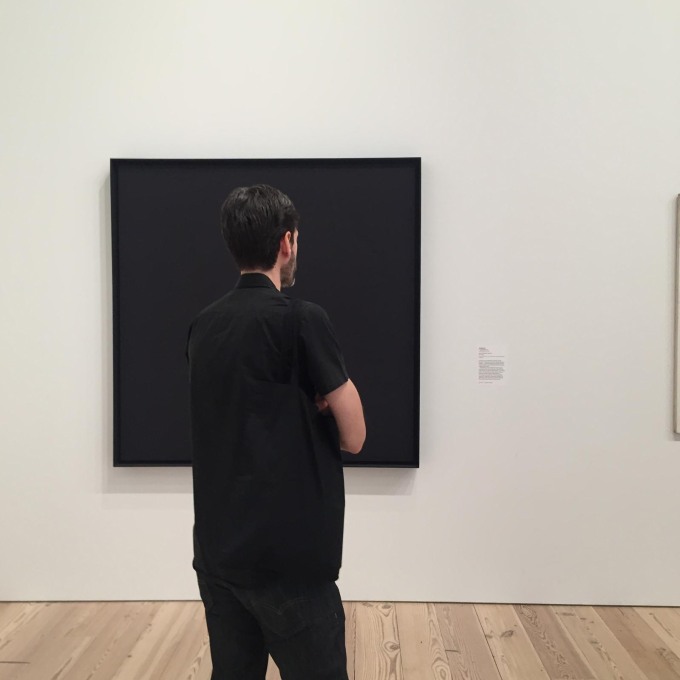 View inside. Ad Reinhardt (1913-67): &ldquo;Abstract Painting&rdquo; (1960-66) from the Whitney&rsquo;s collection.