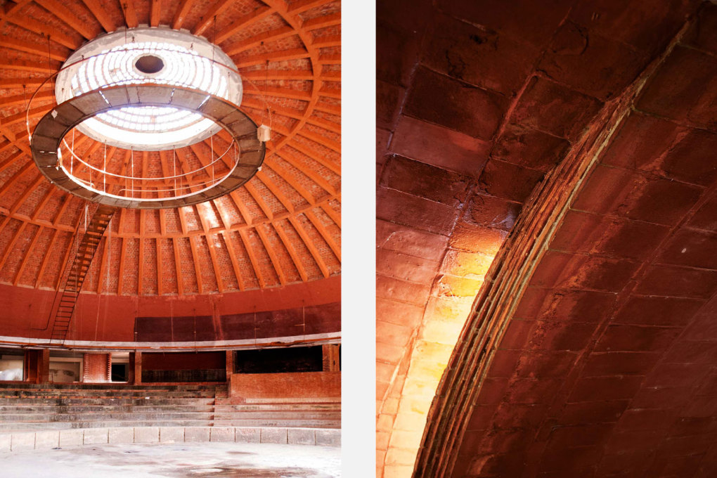 Left: School of Plastic Arts, right: vault brick detail, School of Ballet by Vittorio Garatti.&nbsp;(Photos: Dieter Janssen)