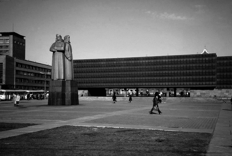 The Museum of the Occupation of Latvia, designed by Gun?rs L?sis-Gr?nbergs and Dzintars Driba and built in 1970 in R?ga. (Photo by P.Alun?ns, itl.rtu.lv)