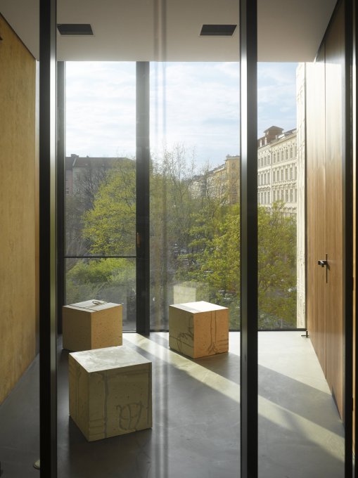A reading room looking out across the adjacent square. (Photo&nbsp;&copy; Roland Halbe)
