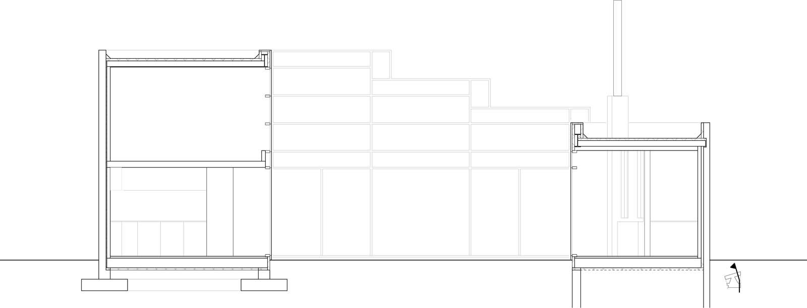 Section through courtyard. (Drawing: Richard Gouverneur, Hans van Heeswijk Architects)