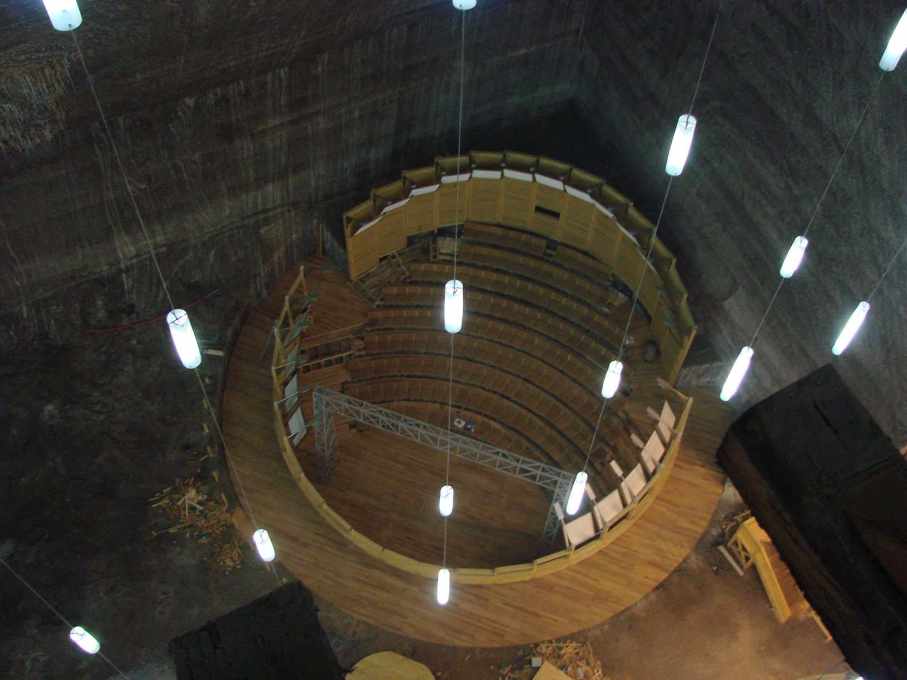 Looking down at the wooden amphitheatre... (Photo courtesy Contact Studio)