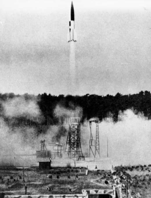 The V2 was the world&rsquo;s first long-range ballistic missile and on Ocotber 3rd, 1942, became the first rocket to reach space. (Image: German Federal Archive / Wikimedia Commons)