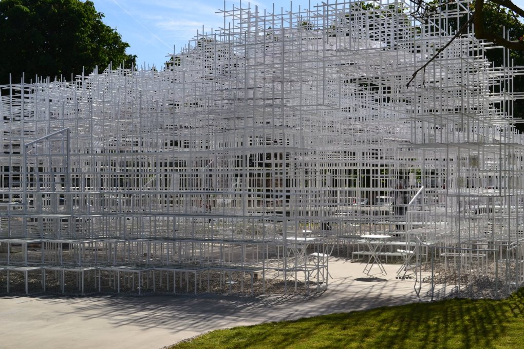 Open to the public for the summer, Fujimoto's pavilion can be seen as an extravagant gesture in a time of austerity.&nbsp;(Photo:&nbsp;Ellie Duffy)