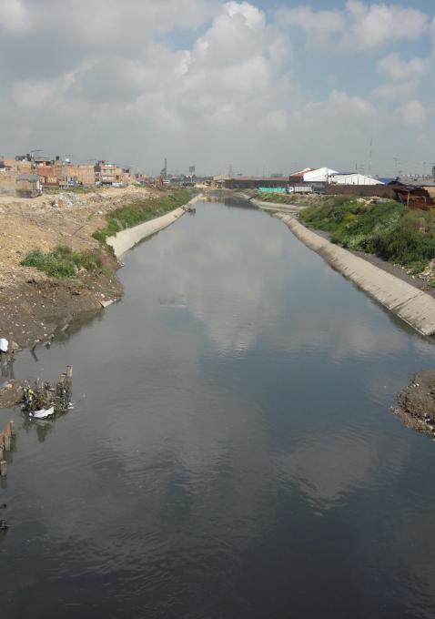 The Rio Fucha in Bogot&aacute; today, polluted and liable to flooding. (Photo: Matthew Schultz)