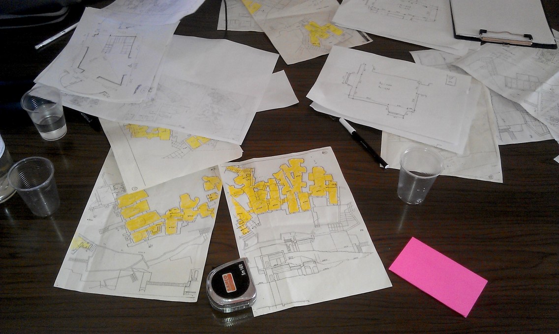Floor plans of the building, from a 3D mapping workshop July 2013.&nbsp;(Photo: Ben Vickers)