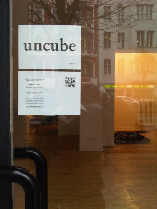 uncube's new front door up west...