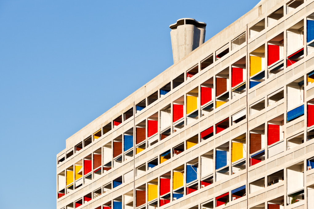 L&prime;Unit&eacute; d&rsquo;Habitation or La Cit&eacute; Radieuse, Le Corbusier&prime;s radical 1952 housing block, vivid in the Marseille sun. (Photo &copy;&nbsp;Gareth Gardener)