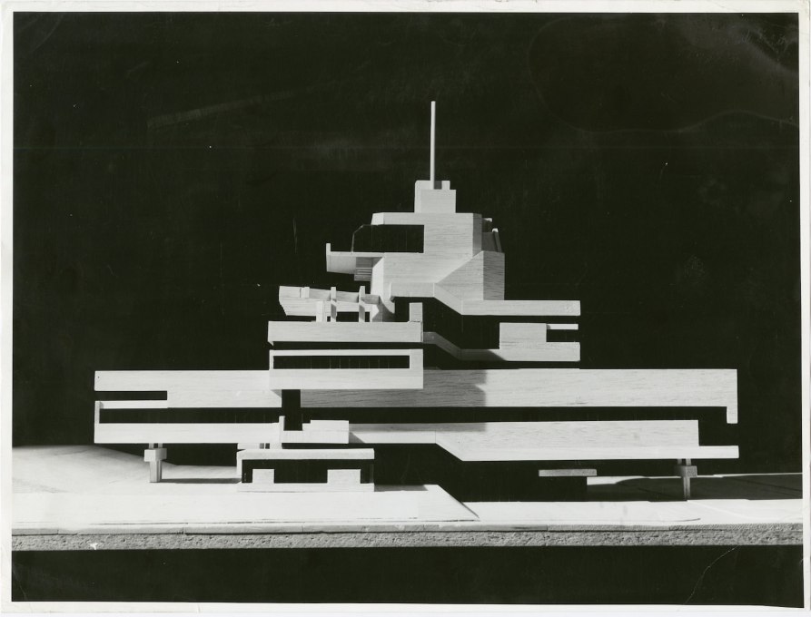 A model for the Town Hall of Terneuzen, The Netherlands, 1962, Het Nieuwe Instituut collection, BROX f1324. (Photo courtesy Van den Broek en Bakema Architects)