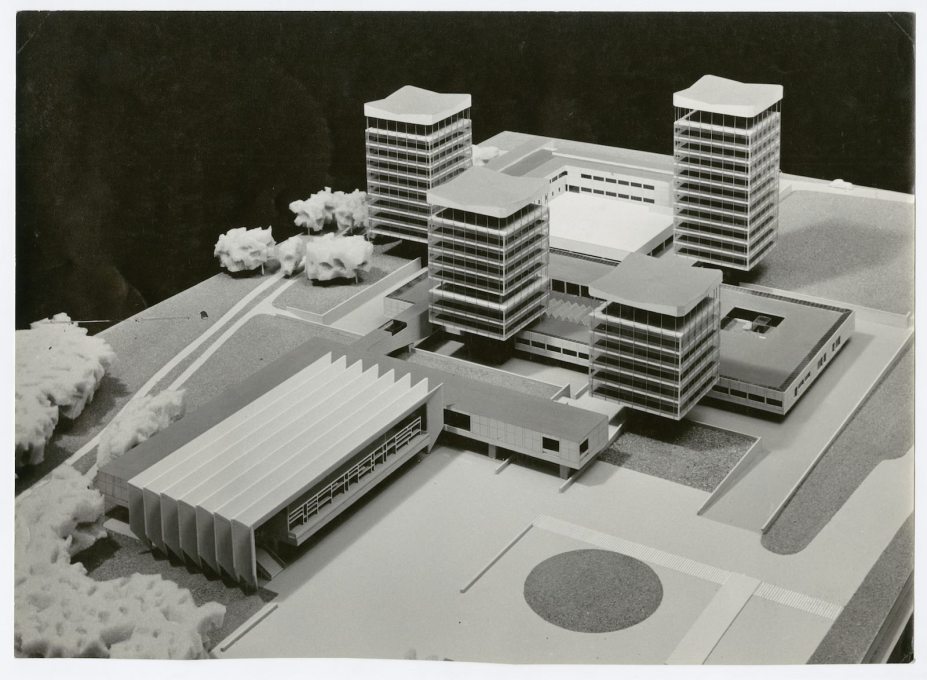 A model for the Town Hall in Marl, Germany, 1957, Het Nieuwe Instituut collection, BAKE ph22. (Photo courtesy Van den Broek en Bakema Architects)