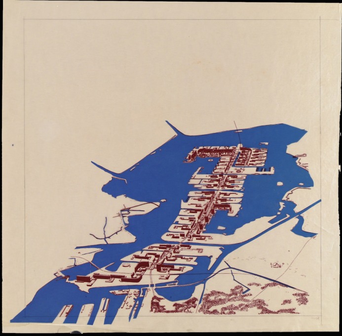 Pampus Extension Plan, Amsterdam, 1964, Het Nieuwe Instituut collection, BROX 1411t5-2. (Photo courtesy Van den Broek en Bakema Architects)