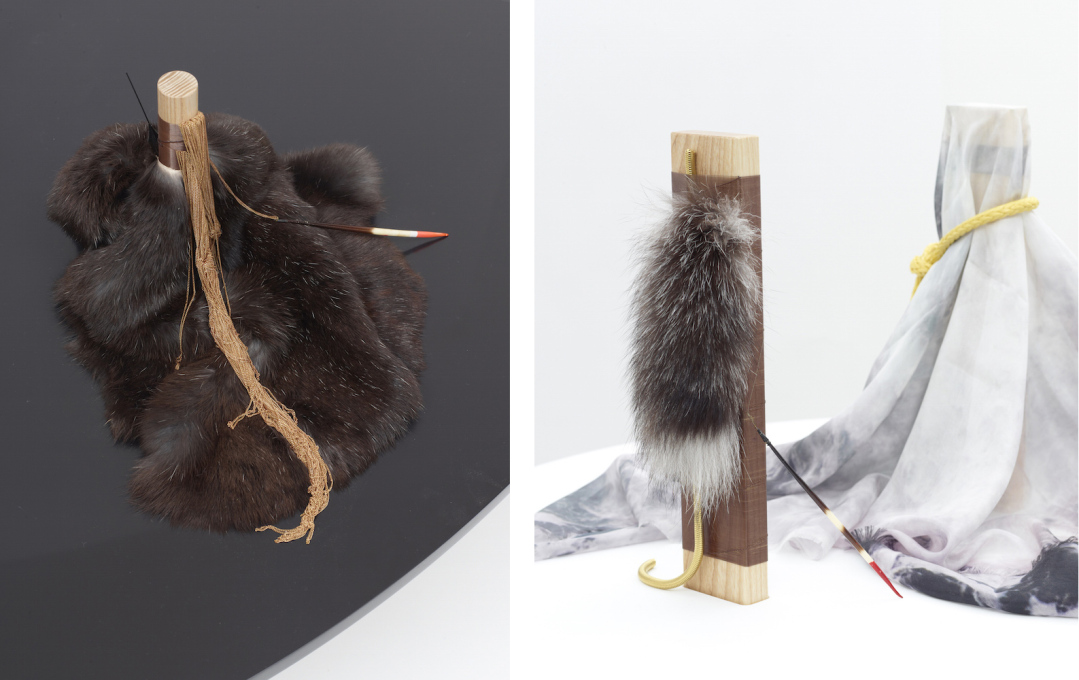 Created for Galerie Kreo in&nbsp;Paris, the objects reference techniques and materials Sigudarson encountered during four weeks in the wilderness.&nbsp;(Photos &copy; Fabrice Gousset &amp; Alejandra Duarte)