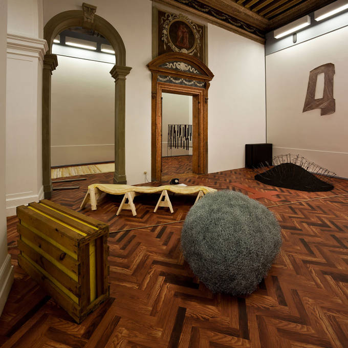 Installation shot of the exhibition, which has been meticulously re-created at the Fondazione Prada.