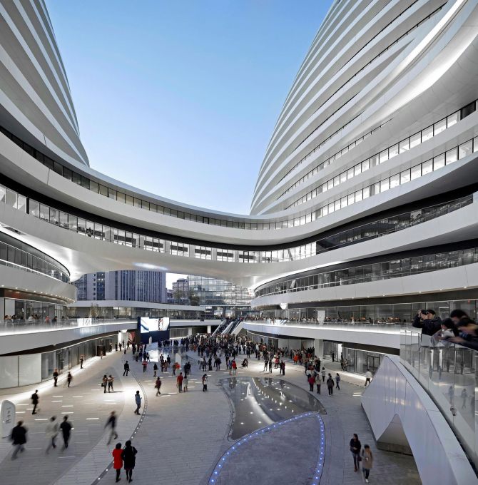 &ldquo;Most of 21st Century Beijing is not very pedestrian-friendly, but Galaxy Soho has a direct tunnel connection to the city&rsquo;s subway system.&rdquo;&nbsp; (Photo: Hufton + Crow)