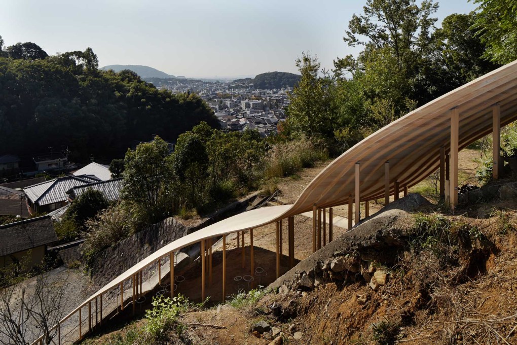 The site has spectacular views out over the city of Kyoto.